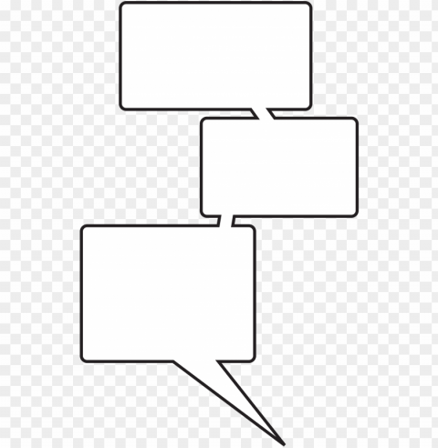three multiple speech bubble thought comic Isolated Graphic with Clear Background PNG