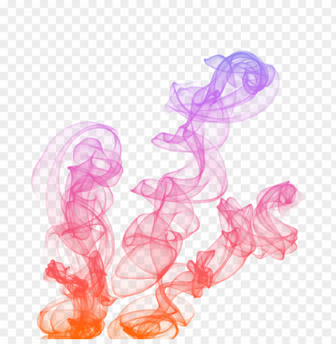 three shape of colored smoke Isolated Icon in HighQuality Transparent PNG
