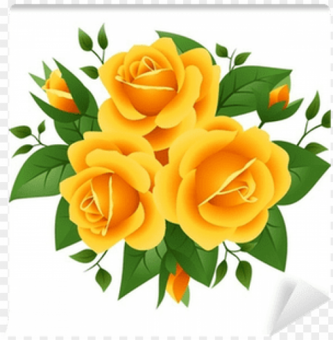 three yellow roses - clipart of yellow roses Transparent PNG download