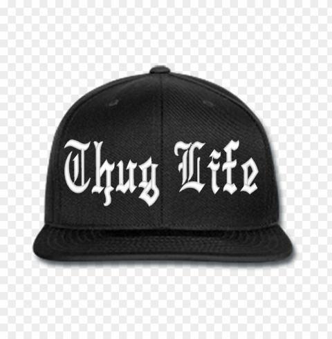 thug life black cap Transparent PNG Image Isolation