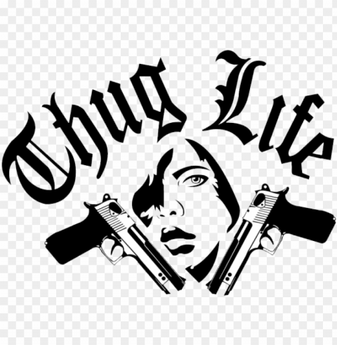 thug life drawi ClearCut Background Isolated PNG Art