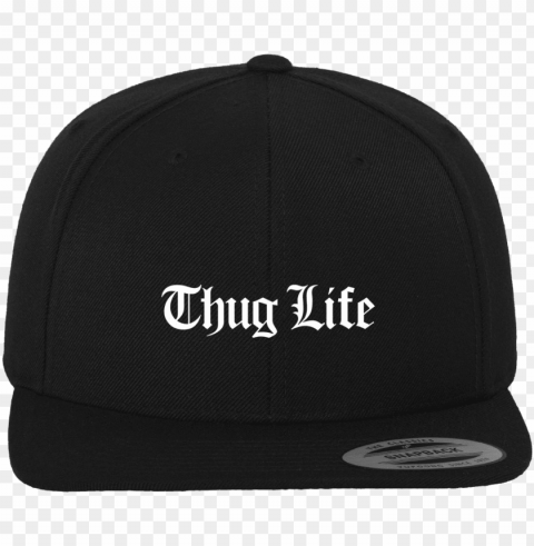thug life snapback cap - black old english Transparent PNG pictures complete compilation