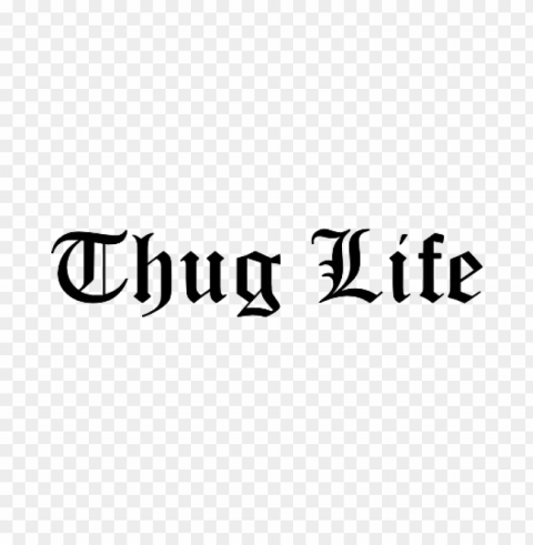 thug life text Transparent PNG graphics complete collection