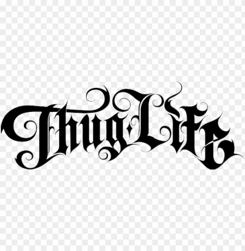 thug life text artistic Transparent PNG graphics library