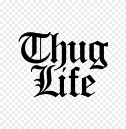 thug life text logo Transparent PNG graphics variety