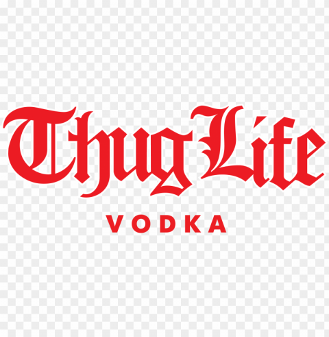 thug life vodka - calligraphy PNG transparent images for printing