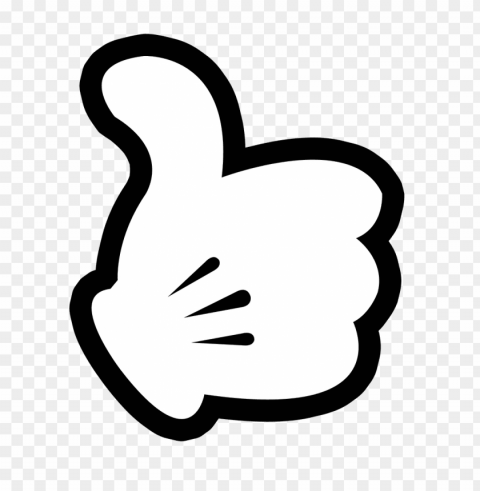 thumb up mickey's hand PNG images for mockups