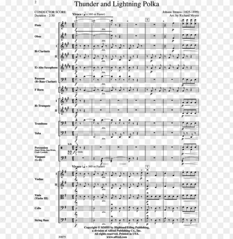 thunder and lightning polka thumbnail - thunder and lightning polka sheet music Transparent PNG Isolated Graphic with Clarity
