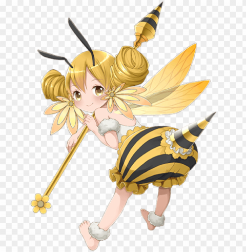 thunder bee-girl - anime honey bee girl Transparent Background PNG Isolated Icon