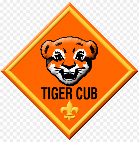 tiger badge - cub scout bear rank logo Isolated Graphic on Clear Background PNG