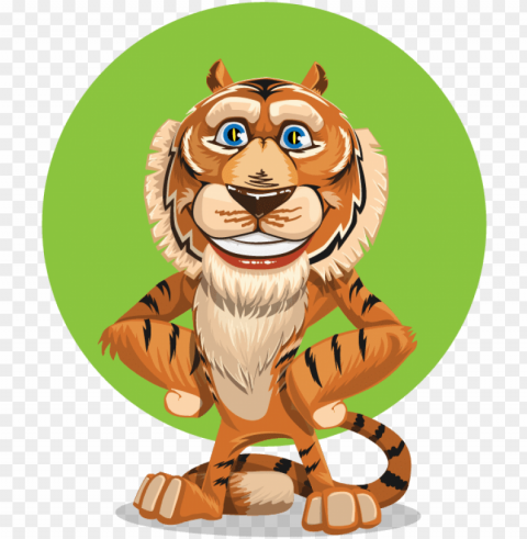 tiger free to use clipart - animals cartoon character Isolated Graphic in Transparent PNG Format