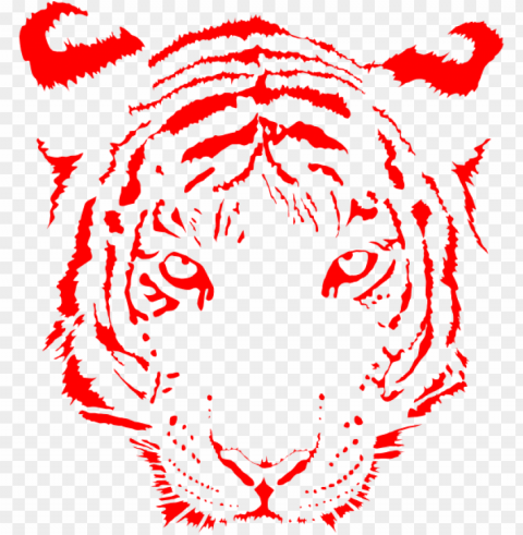 tiger red clip art at clker - red tiger clip art Isolated Subject on HighResolution Transparent PNG