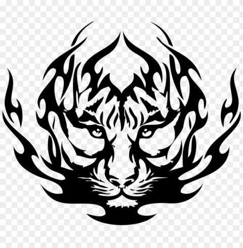 tiger tattoos photos - tribal tiger tattoo desi Isolated Subject on HighQuality PNG