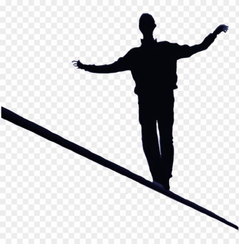 tightrope walking beneath heaven - vr city view rope crossing - cardboard vr games Isolated Item in Transparent PNG Format