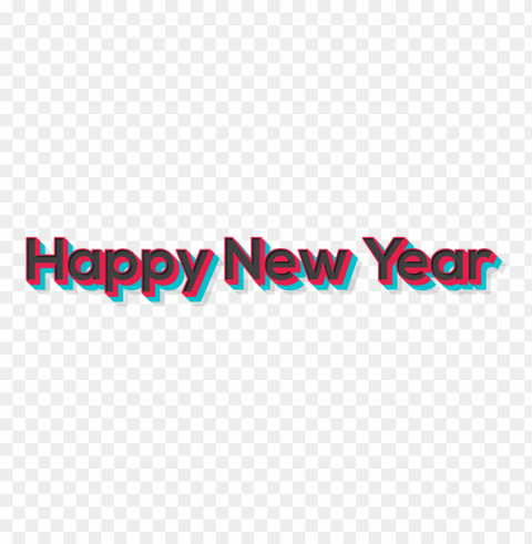 tiktok 3d text happy new year 2023 PNG Image Isolated with Clear Transparency