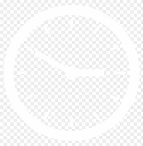 time clock white icon Isolated Item in Transparent PNG Format