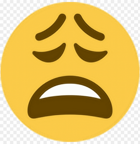 tired sleepy upset unhappy ugh emoji emoticon face - weary emoji PNG images with transparent layering