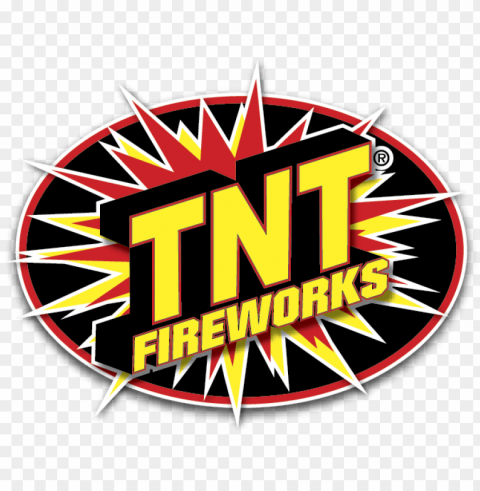 tnt fireworks oval logo - tnt fireworks laser rainbow PNG Graphic with Transparency Isolation