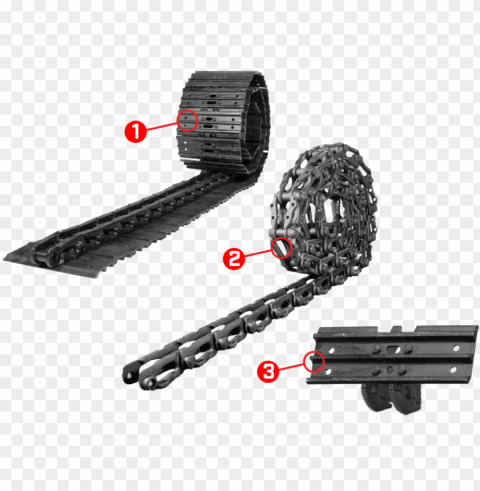 tnt track assembly track chain and track shoes - machine tool Isolated Subject with Clear Transparent PNG