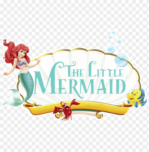to little mermaid coloring pages - little mermaid logo Isolated Graphic on HighResolution Transparent PNG