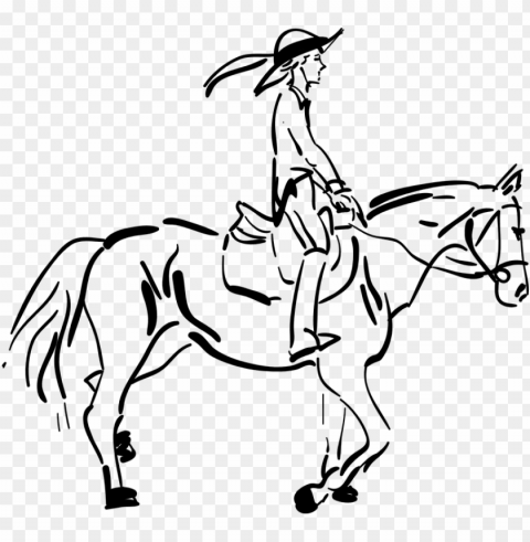 to ride a horse - girl riding horse drawi PNG files with no background free
