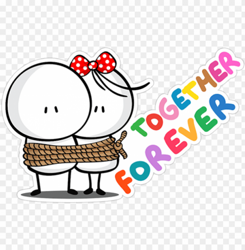 together forever gether ever - messenger bigli migli sticker hd PNG files with transparency