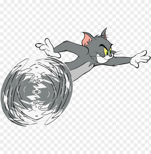 tom and jerry - tom the cat runni Isolated Design in Transparent Background PNG