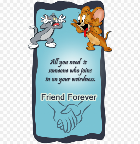 tom jerry friendship card - friends quotes tom and jerry ClearCut PNG Isolated Graphic
