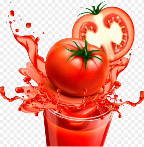 tomato juice - sliced tomato desi Isolated Item on Transparent PNG Format