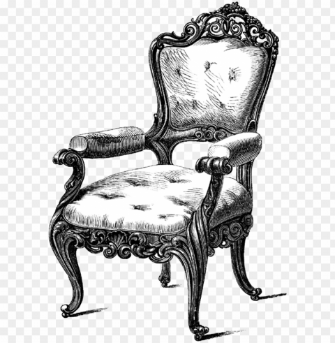 tons of free yummy vintage furniture printables to - vintage chair drawi PNG transparent elements complete package