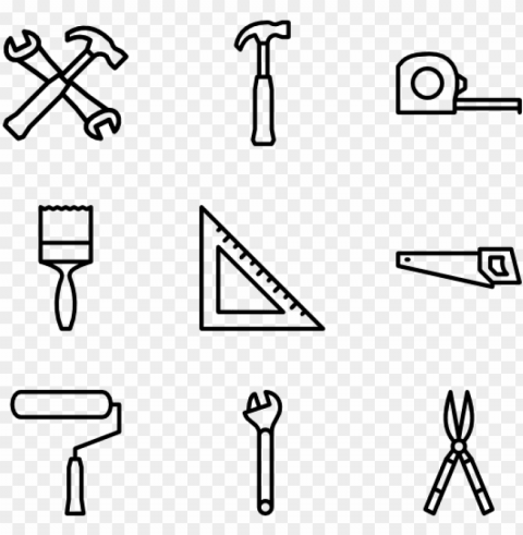 tools - line art PNG images with alpha channel selection