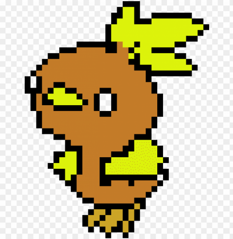 Torchic - Pixel Art Pokemon Poussifeu Transparent Background PNG Stock