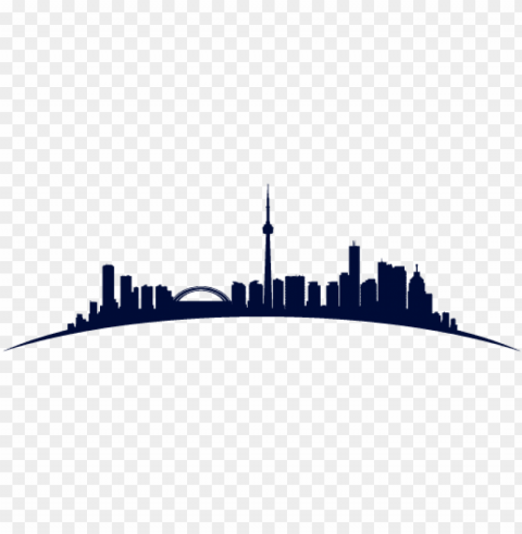 toronto skyline silhouette Clear Background Isolation in PNG Format