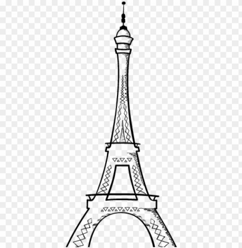 torre eiffel para colorear PNG Isolated Object on Clear Background