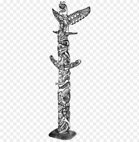 totem black and white Transparent PNG Isolated Illustrative Element