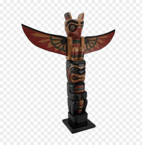 totem eagle with outstretched wings Transparent PNG Isolated Item