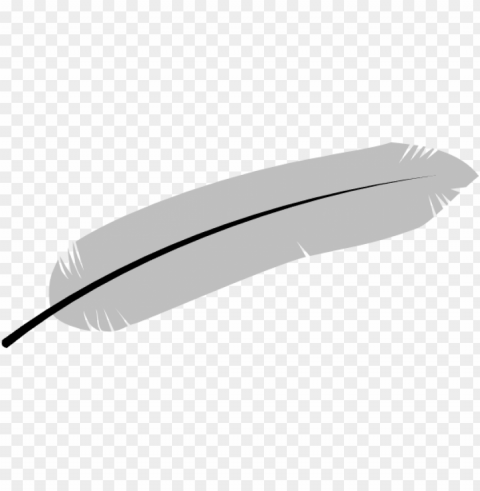 totetude grey feather clip art at clker - feather clip art Transparent Background PNG Isolated Pattern