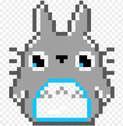 Totoro - Cute Pixel Art Totoro Isolated Item With Transparent PNG Background