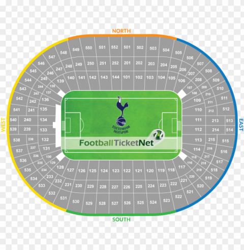 tottenham hotspur vs watford tickets - football wembley seating pla Clear Background PNG Isolated Design Element