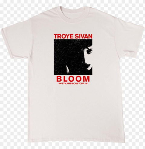 tour tee - white-troye sivan - troye sivan bloom t shirts PNG for digital art