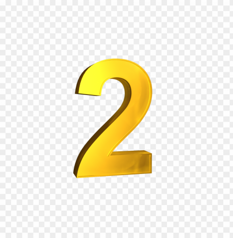 tow 2 3D Numbers gold HD transparent PNG PNG transparent with Clear Background ID 1b44c43d