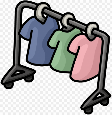 town clothing rack - clothes rack clipart PNG Isolated Object with Clarity