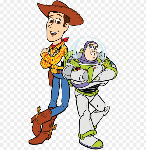 toy story clipart woody and buzz - toy story clipart buzz and woody Isolated Artwork on Transparent Background PNG