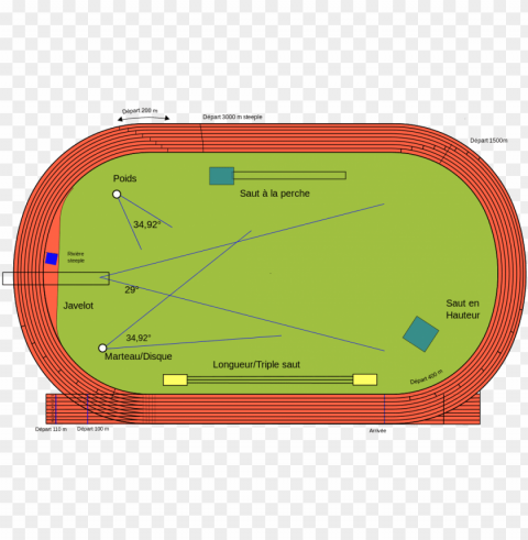 track and field stadium layout - track and field track diagram PNG Image with Clear Background Isolation