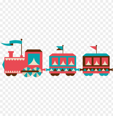 track clipart railway indian track - cartoon train on track Isolated Subject with Clear Transparent PNG