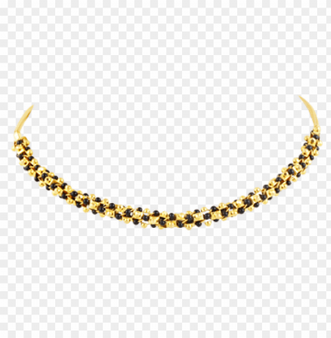 traditional mangalsutra with black beads in 22kt yellow - gold hand mangalsutra designs PNG with transparent bg