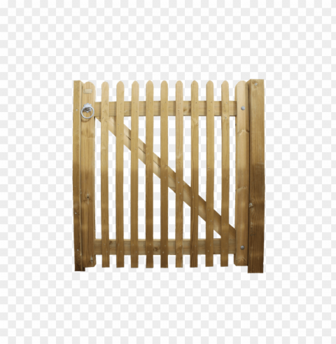 traditional wooden garden gate Transparent PNG Object Isolation