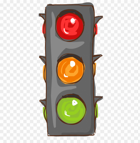 Traffic Light Cars PNG Transparent Graphic