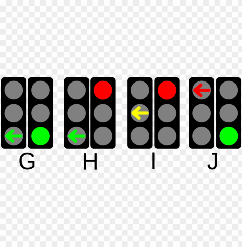 Traffic Lights With Arrows PNG Transparent Designs For Projects