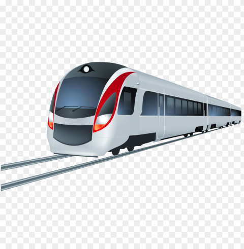 train Isolated Object in Transparent PNG Format